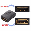 Conector HDMI acoplador fêmea para fêmea adaptador banhado a ouro para HDMI estender a linha